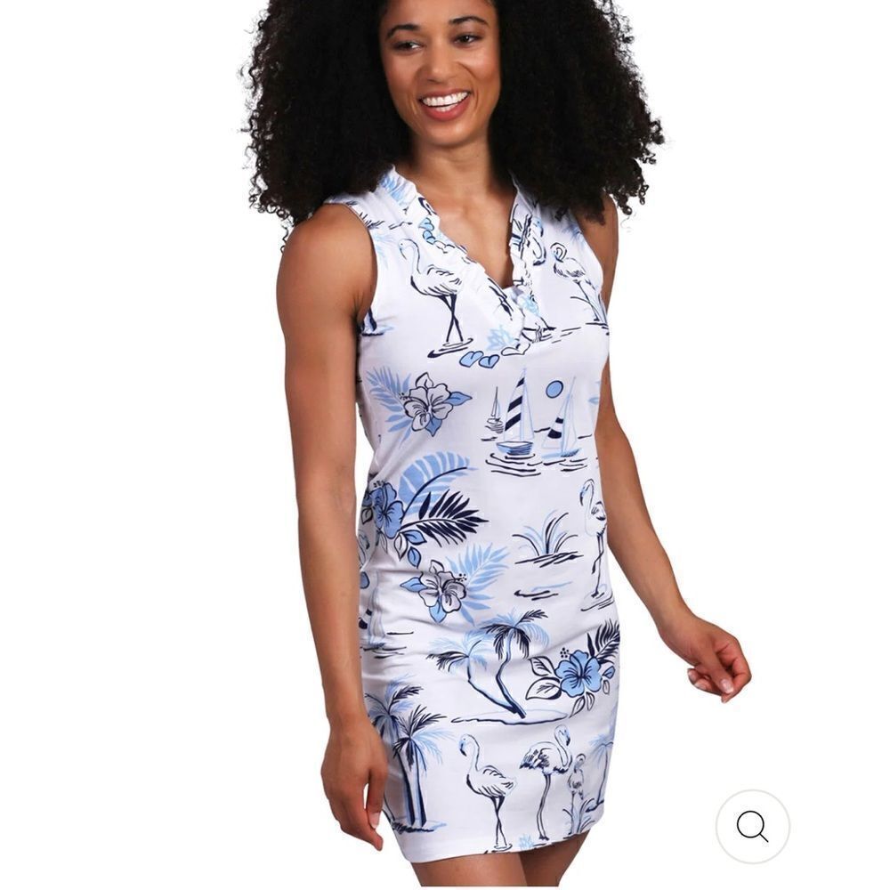 Ana Clare Rebecca sleeveless printed dress